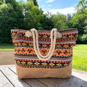 Beach Bag with pockets/waterproof bag/Tote Bags with zipper/Bridal Party Gift